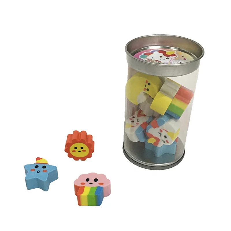 2024 New Products Good Price Stationery Sets Custom Logo Rubber Eraser For Kids Gift Kawaii Pencil Erasers Set