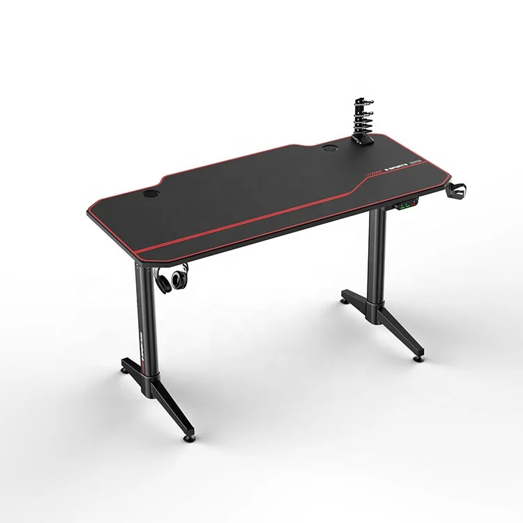 Светодиодный свет черный цвет L образный Настольный ПК игровой стол для Киберспорт