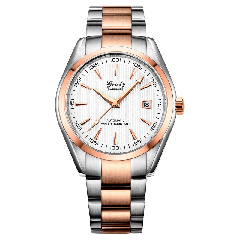 Luxury high quality tone gold watch Stainless steel imported Japan automatic mechanical watches for men