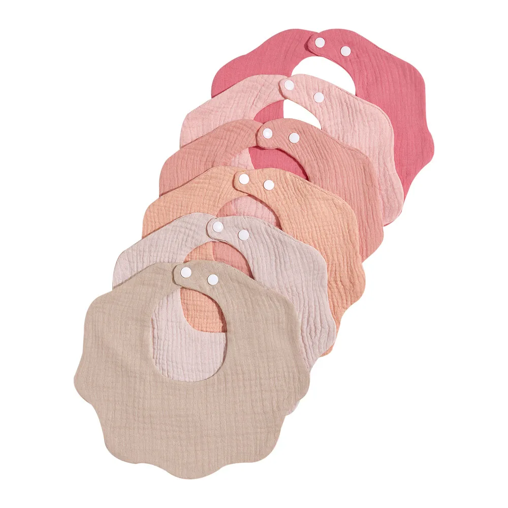 Muslin Baby Teething Bibs Lap-shoulder Cloths Bibs Baby Bandana Drool Bibs
