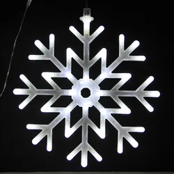 Hot Selling Christmas Outdoor Waterproof Lights Decoration Holiday Shape Decoration Pendant Led Snowflake String Flashing Lights