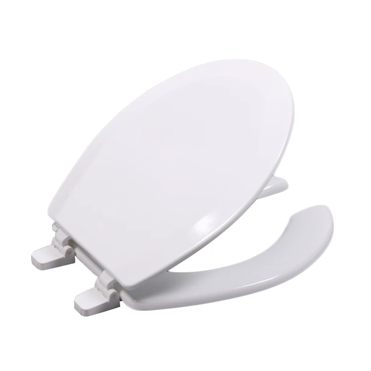 Top Mounted Hinge Diodegradable Open Front Toilet Seat Cover Bofan Molded Incepa Wood Plastic 383/365mm Two-piece 2.95kg 140mm