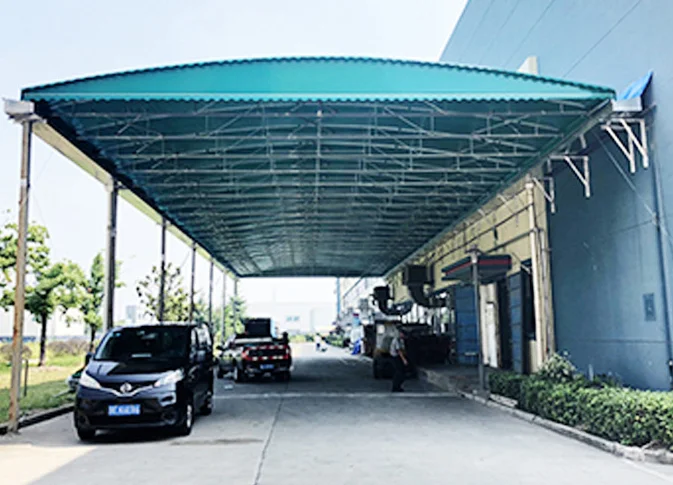 Outdoor Large Retractable Storage Sunshade Basketball Court Electric Sunshade Telescopic Canopy