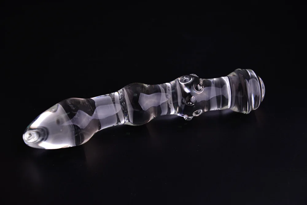 Women Sex Toy Masturbation Gun Shaped Crystal Glass Dildo