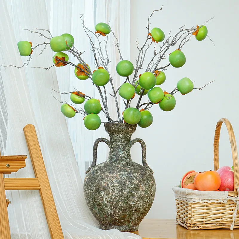 Persimmon Fruit Decoration Model  Home Living Room Decorations   Simulation Fruit Tree