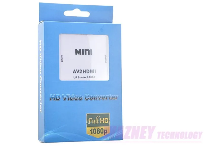 AV2HDMI CVSB L/R Video RCA AV  to HDMI AV Scaler Adapter HD Video Converter Box 1080P Support NTSC PAL HDMI2AV to AV Coaxial