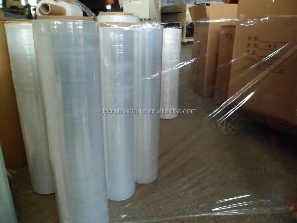 Fully automatic stretch film rewinder plastic film rewinding machine