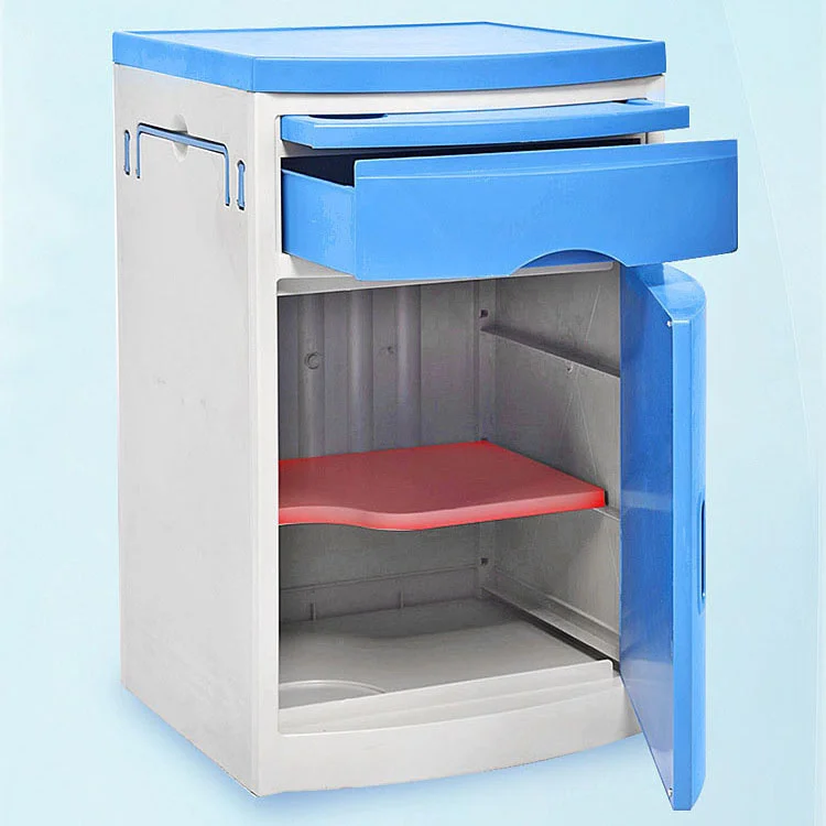 Factory price hospital Furniture abs design medical plastic bedside bed side storage lockers cabinets