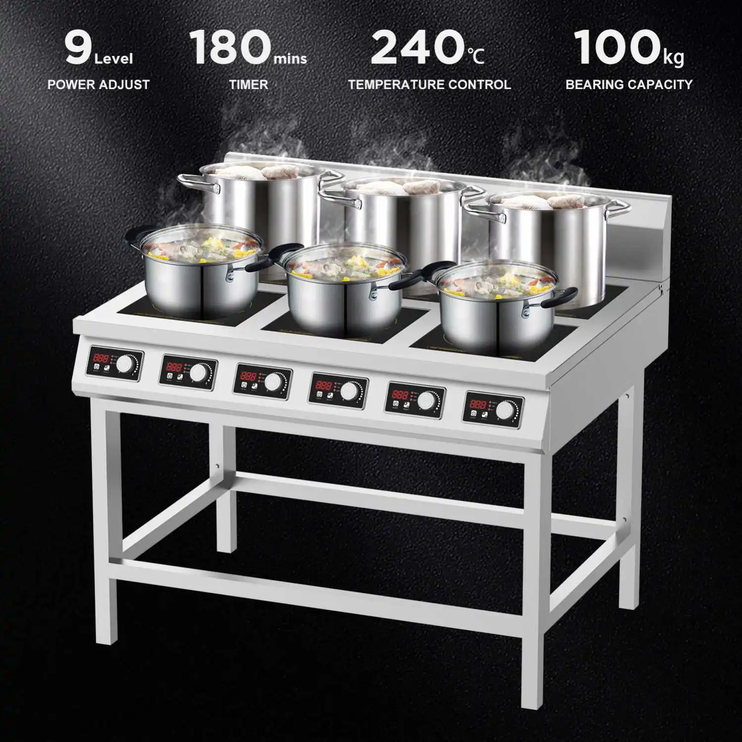 1/6 Commercial Industrial Chinese Gas Propane Wok Burner Gas Stove 2 Burner Gas Wok Range Cooker