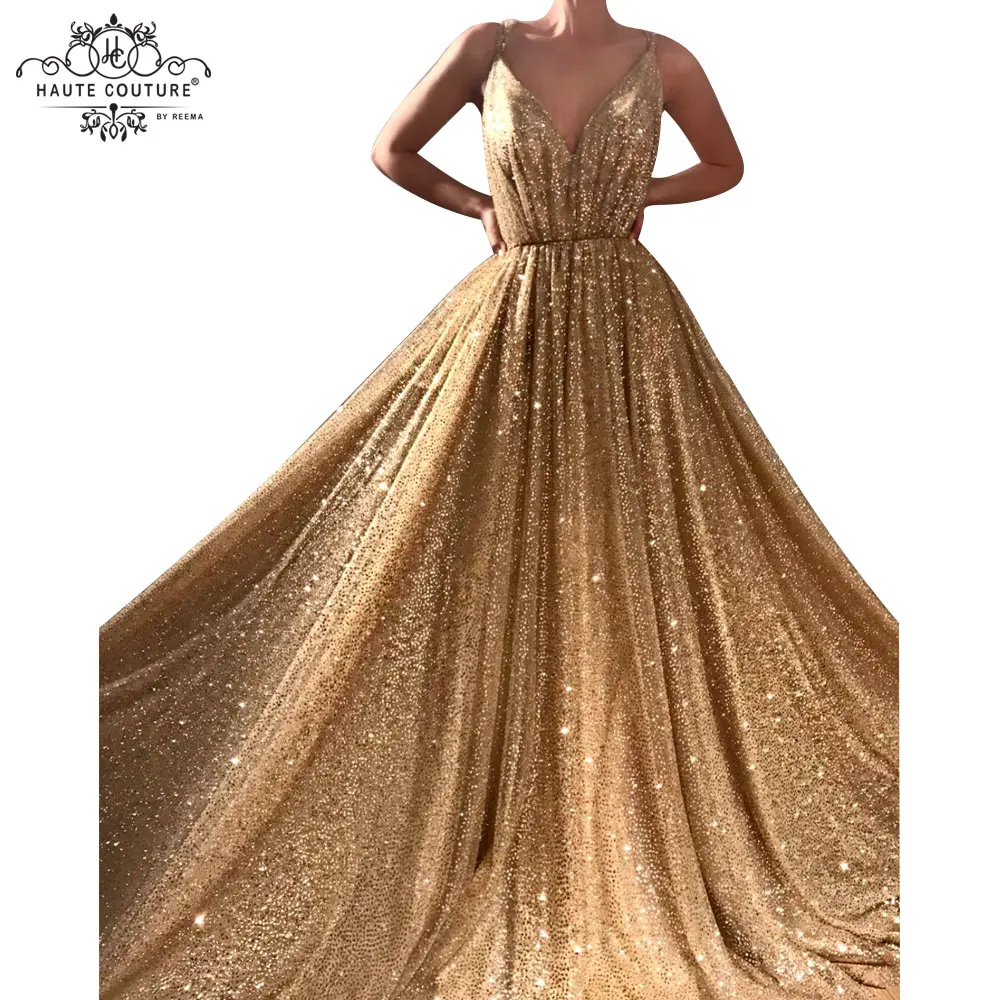 2020 Spring Summer Custom Women Luxury Sexy V Neck Sling Pleated Long Formal Evening Gown Dress
