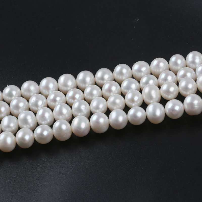 7-8mm 5A 4A 3A 2A A B C D Natural white Loose Real Fresh Water Potato Pearl Beads Strand for jewelry making