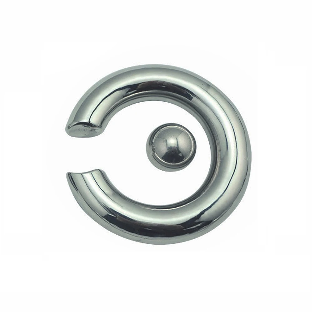 New 8 size Magnet Stainless Steel Heavy Cock Ring Ball Scrotum Stretcher Delay Ejaculation sex toy for male