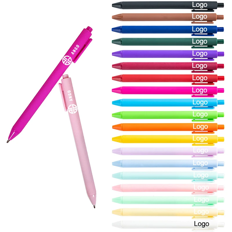 2025 Custom Cute Blue Black Ink Pens Multicolor 0.5mm Writing Width Gel Pens Morandi Macaron Colors Plastic Pens for Students