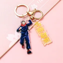 Wholesale Japanese Anime Acrylic Keychain Jujutsu Kaisen Cartoon Winter Plastic Transparent Keychain