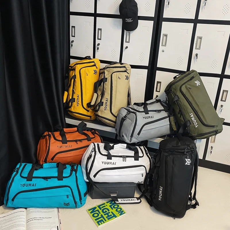 Wholesale Custom Logo GYM Dry and Wet Separation Travel Duffel Sports Bags with Shoe Compartment for Women and Men