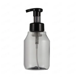 High Quality Pet Square Liquid Soap Dispenser Foaming Face Wash Bottle Cleanser Clear Foamer Pump 350ml Empty Foam Pump Bottles