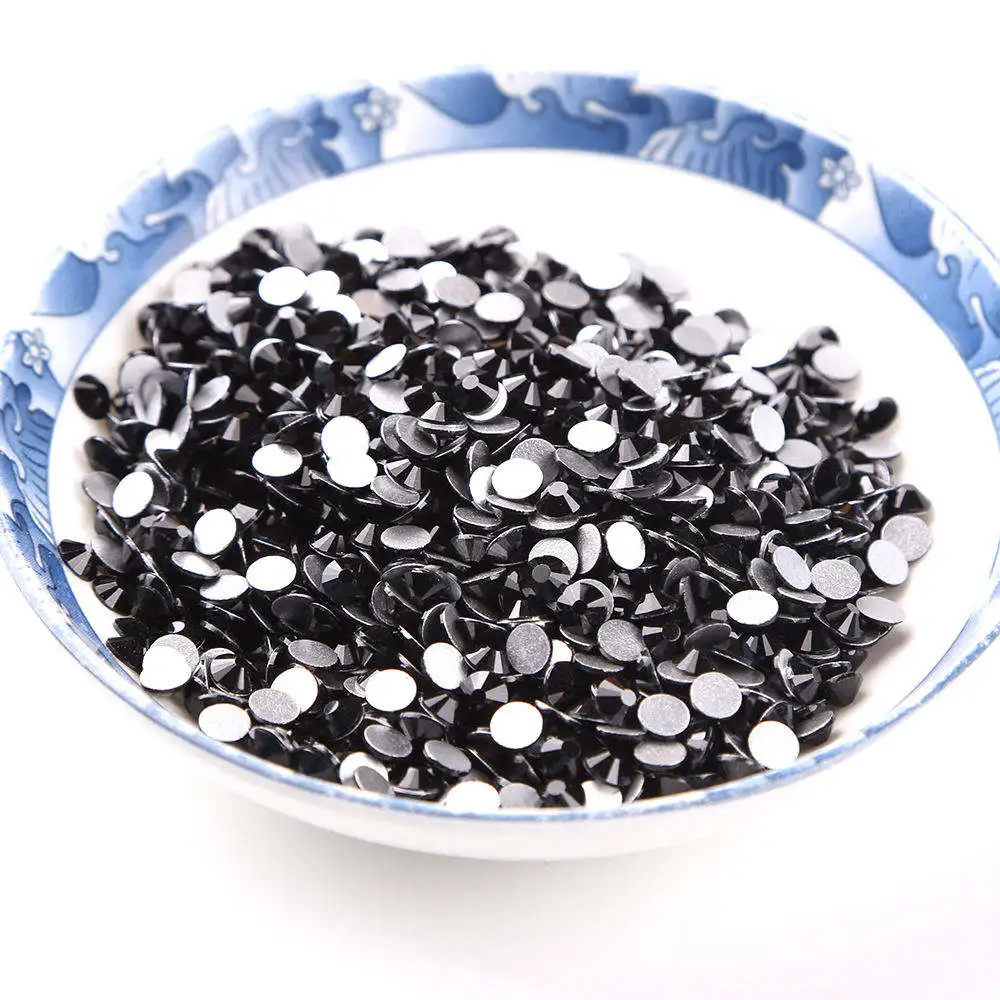 Honor of crystal ss10 High Quality Dark Hotfix Flat Back Nail Rhinestone For Nails DIY