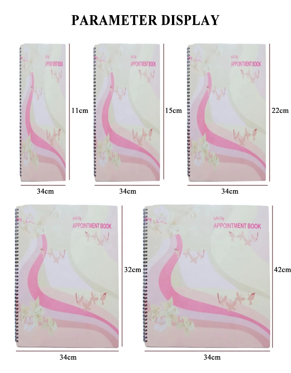 High quality New 100 pages thick paper 8 column nail salon weekly appointment book