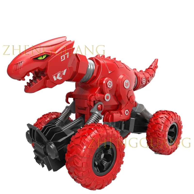 Zhengguang Toys 2024 New Product Friction Powered Car Retractable Inertial Dinosaur Car For Kids Vehicle Car Toy