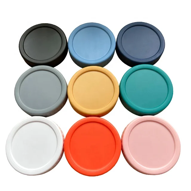 Plastic Screw Cap 70mm 86mm Colored Plastic Mason Jar Lids Fits Wide Mouth with Silicone Rings