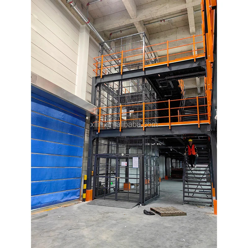 100kg-10ton Customized Warehouse Platform Stair Small Mini Hydraulic Freight Goods Elevator Cargo Lift