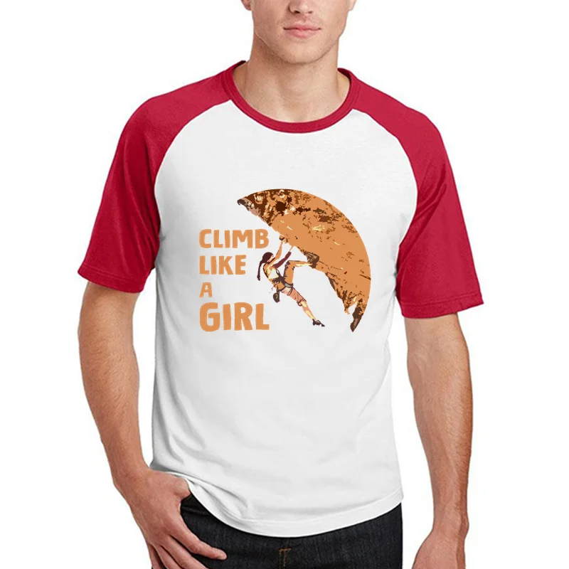 
Climb Like a Girl Rock Climing Design Men t-shirts t shirts tshirts Rock Xxxxxxl Funny Half Bags Running African Euro Little boy 