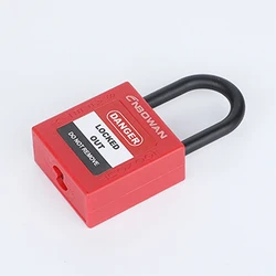 Unique Design ABS and hardened steel 6*25mm Insulation Abs Dust-proof Safety Padlock For Loto