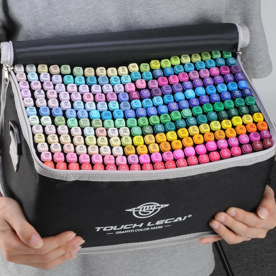 
OEM Custom Logo White Pen 80 Colors Dual Tip Paint Permanent Alcohol Markers Brush Wholesale Marker Pen Price Marker Pens Set 