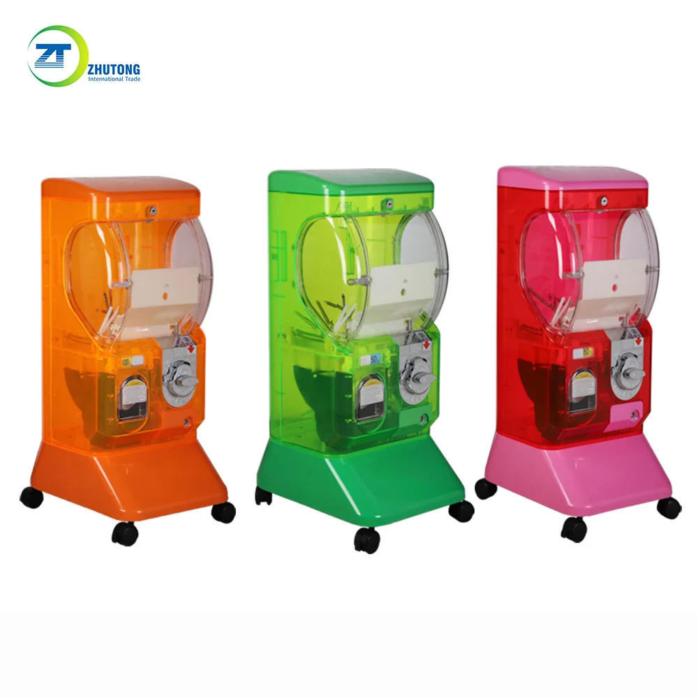 Cheap Price two layer gumball gashapon toy capsule vending machine automatic crystal funny capsule toy vending machine