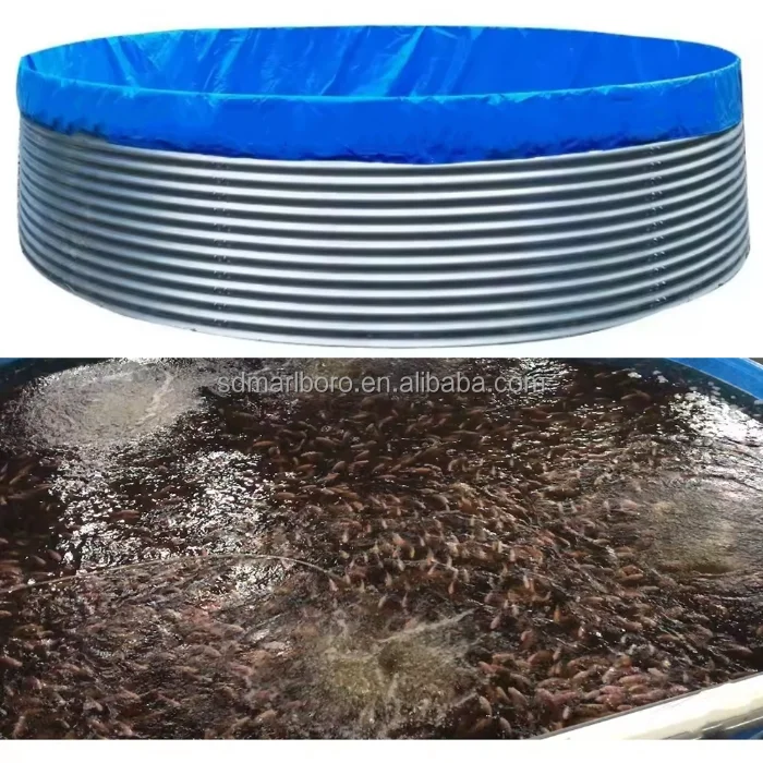 First Quality Flexible Corrugated Galvanized Steel Sheet Water Liquid Storage Aquaculture Fish Farming Tank