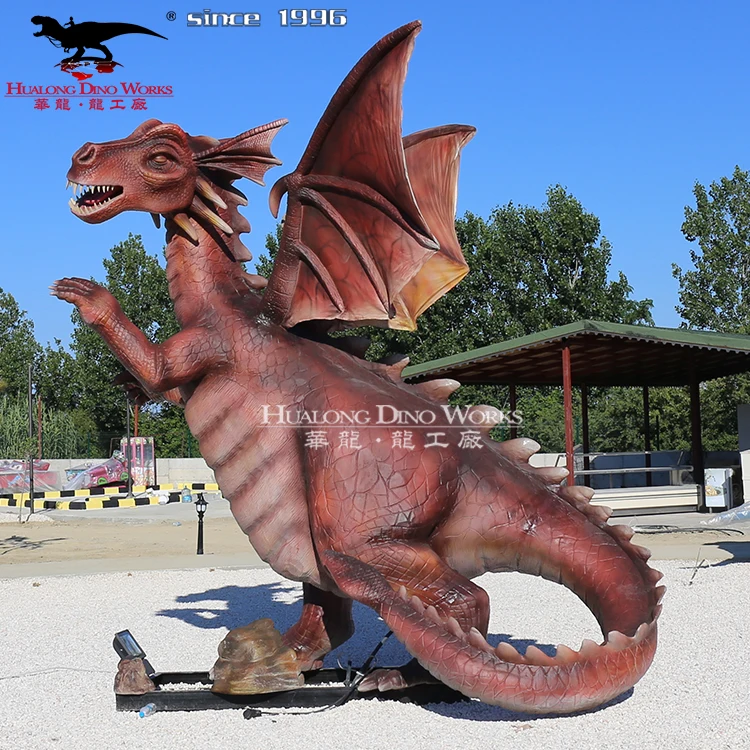 High Simulation Walking Dragons Model Animated Dragon Statues for Sale