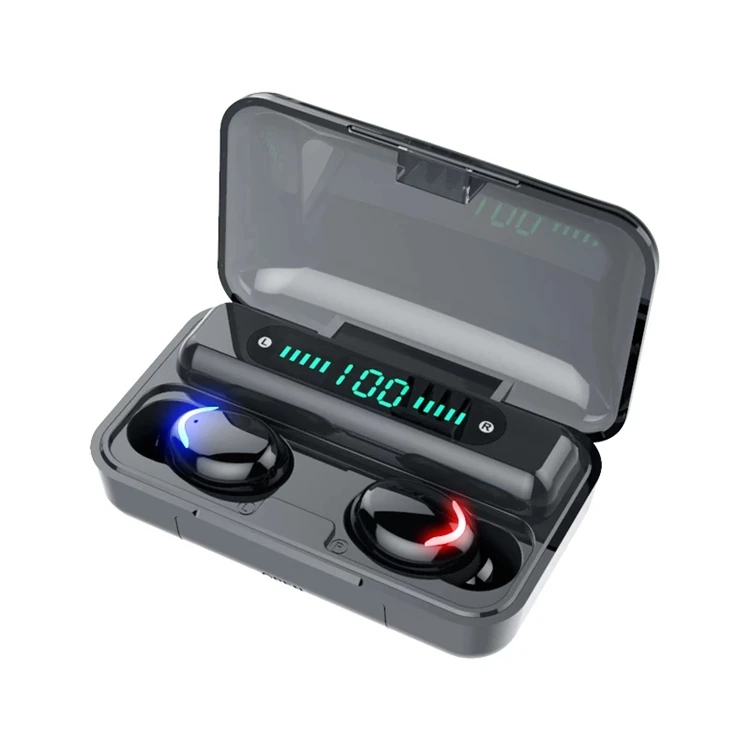 F9 Wireless BT 5.0 Earphone HIFI Mini In ear Sports Running Headset Led Light Wireless Earbuds