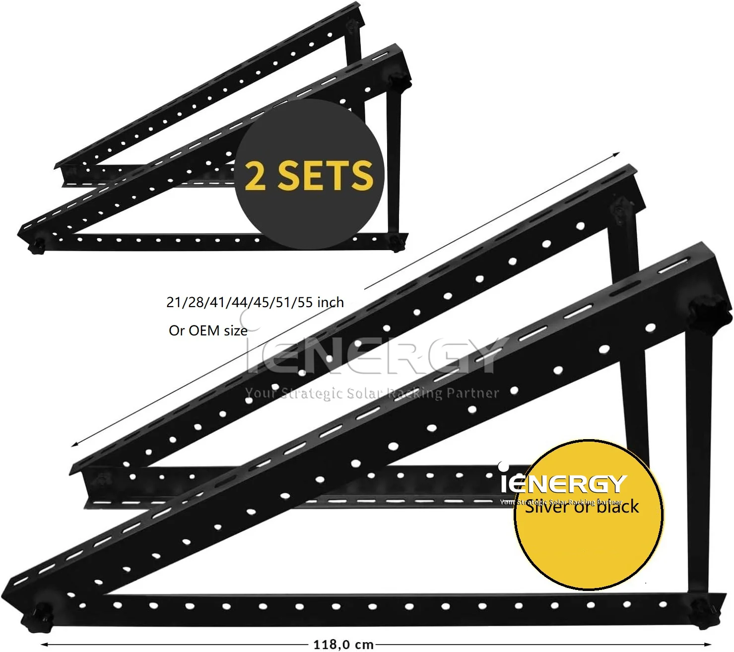 Solar Panel Mounting System Bracket Angle adjustable  built-in frame brackets for Balcony RV Wall Shed  boat floor bracket