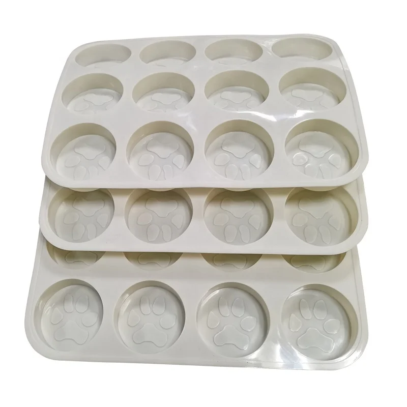 
 Индивидуальные силиконовые ПЭТ лапы печати формы мыла 12 полостей круглое мыло желе конфеты плесень  