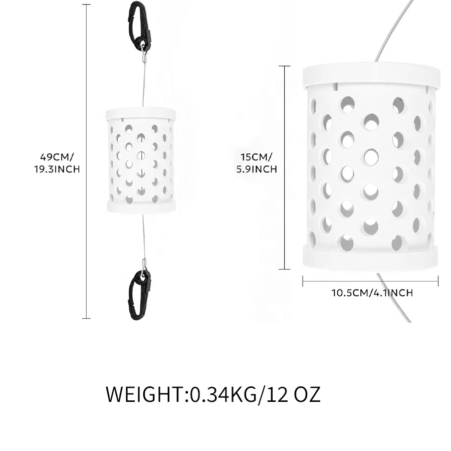 Direct factory manufacture Bait cage Seal Proof Bait Cage Rigid PVC Tubing fishing bait holder
