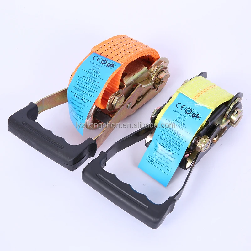 1.5inch 35mm 1500lbs break strength ratchet tie down strap cargo webbing belt rachet tie