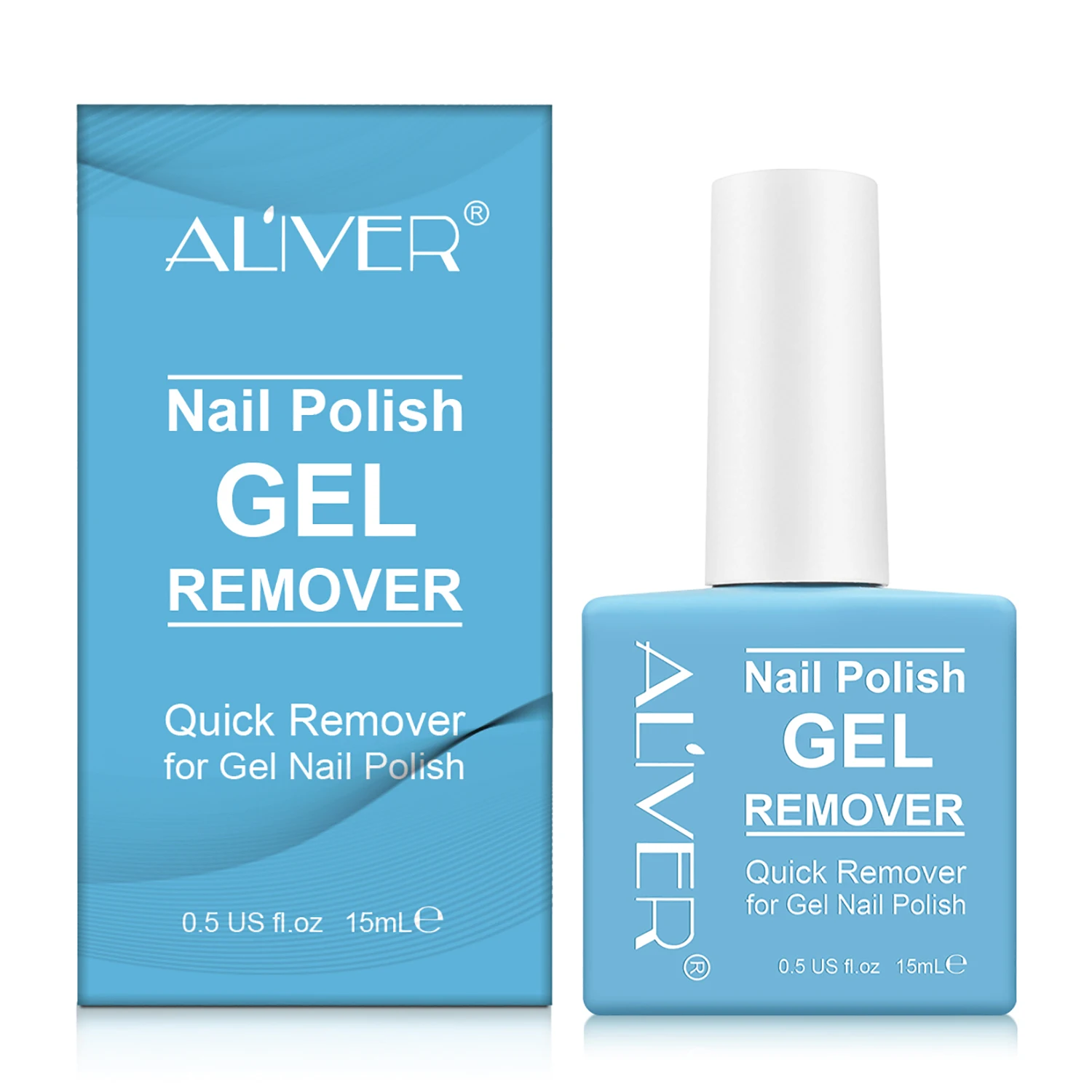 Aliver Blue Nail Polish Remover That Quickly and Easily Removes Nail Gel in 3-5 Minutes