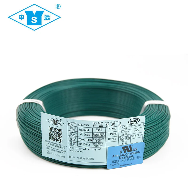 UL1584 Электрический Серебряный медный проводник PTFE изолированный Электрический провод