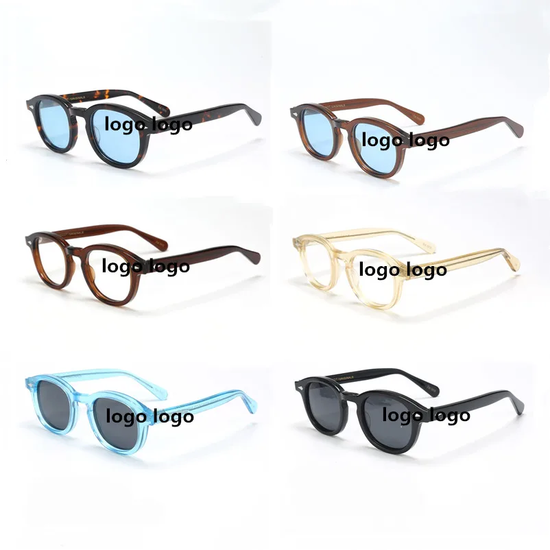 wholesale handmade lentes de sol hombre women luxury designer glasses Johnny Depp shade polarized acetate sunglass for men