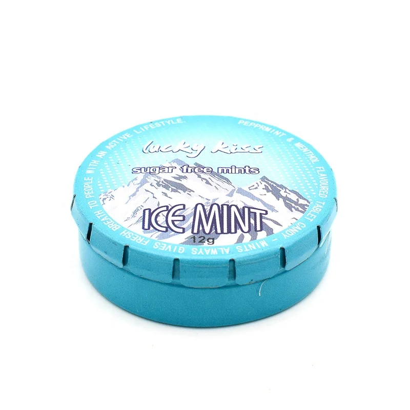 2023 New Designround cream candy spice pill mint small color metal mini click clack tin box