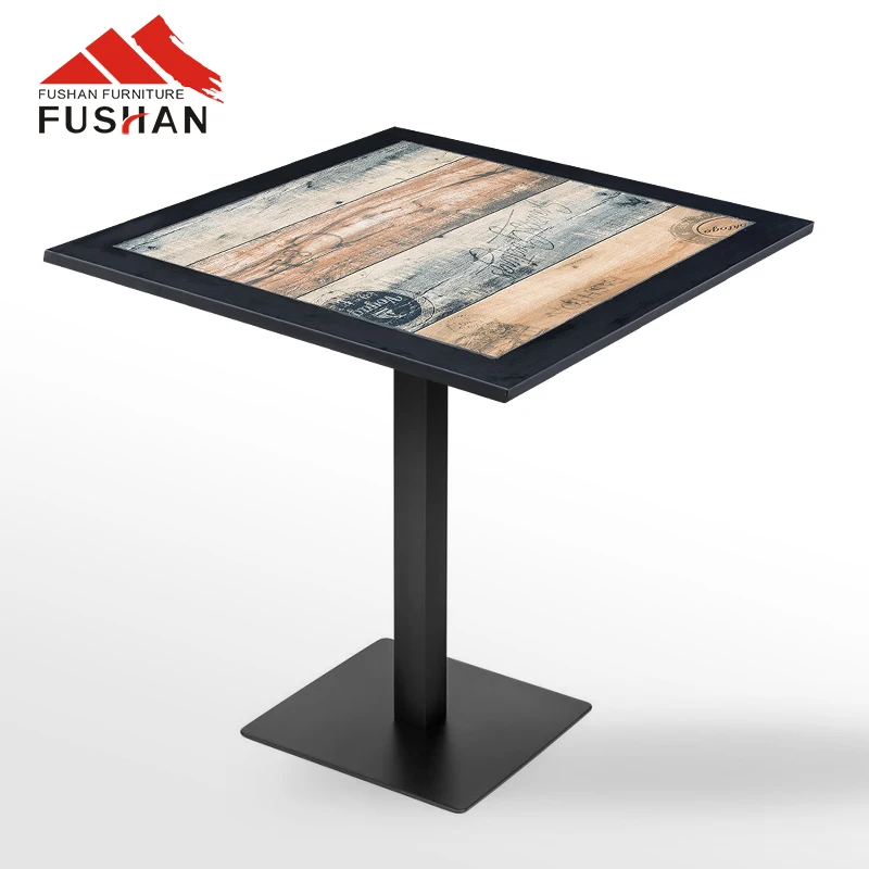 FUSHAN new design ceramic title top with metal leg  and restaurant cafe chairs courtyard garden