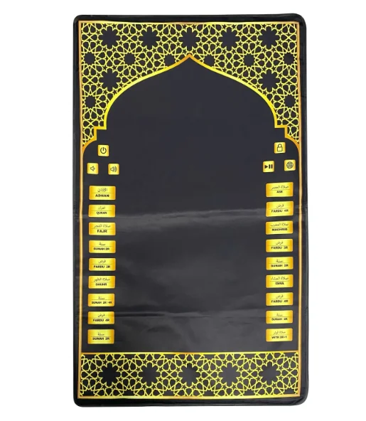 Electronic Adult Prayer Mat With Arabic 5 Language Sajadah With Uzbek Russian Children Learning Solat Mat Custom Kids Prayer Rug