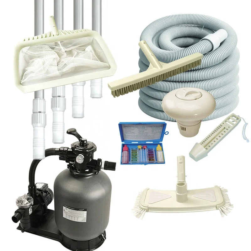 Swimming pool cleaning tools telescopic pole and suction pipe skimmer drain outlet swimming pool accessories