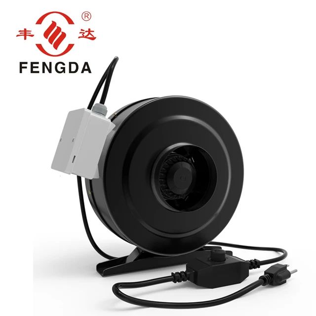 ETL certificate 8 inch duct exhaust fan Ventilation Fan with Speed Controller for Hydroponics