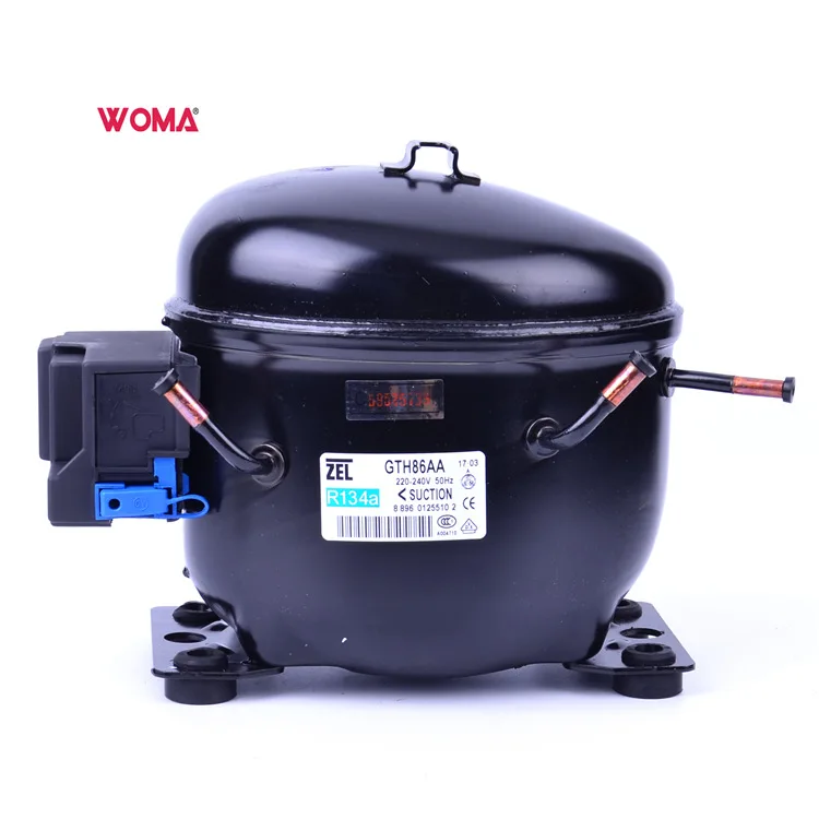 Zanussi Zel GTH86AA 220/240V 50Hz  8.3cm3/h  R134a refrigeration compressor for refrigerator
