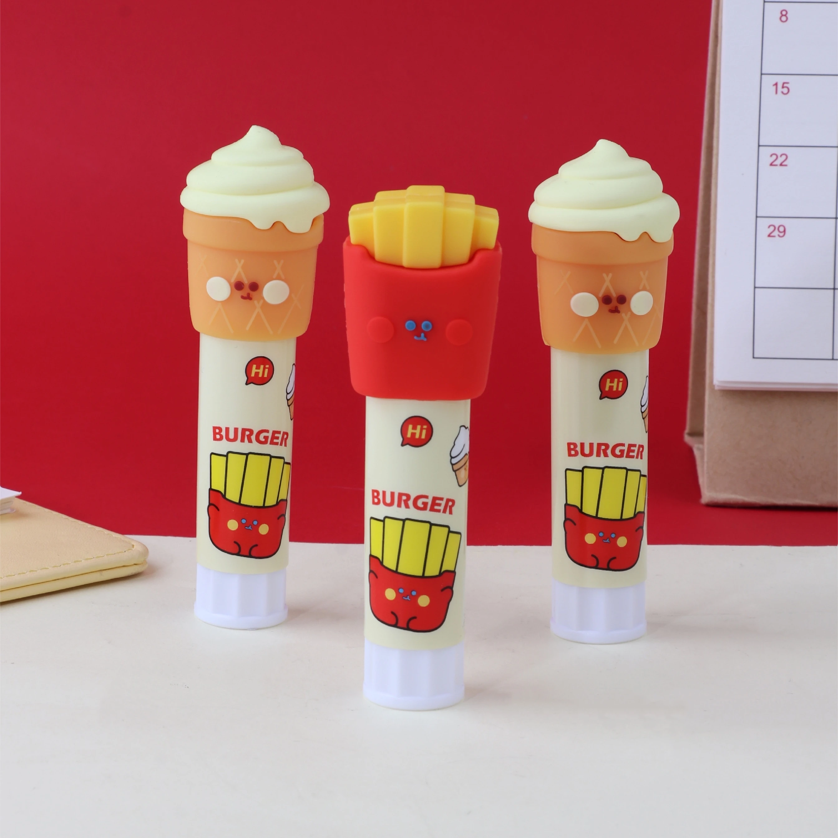 Cute Non-Toxic PVA PVP Glue Stick School/Office Tools 11g White Glue Stick with shaped for students