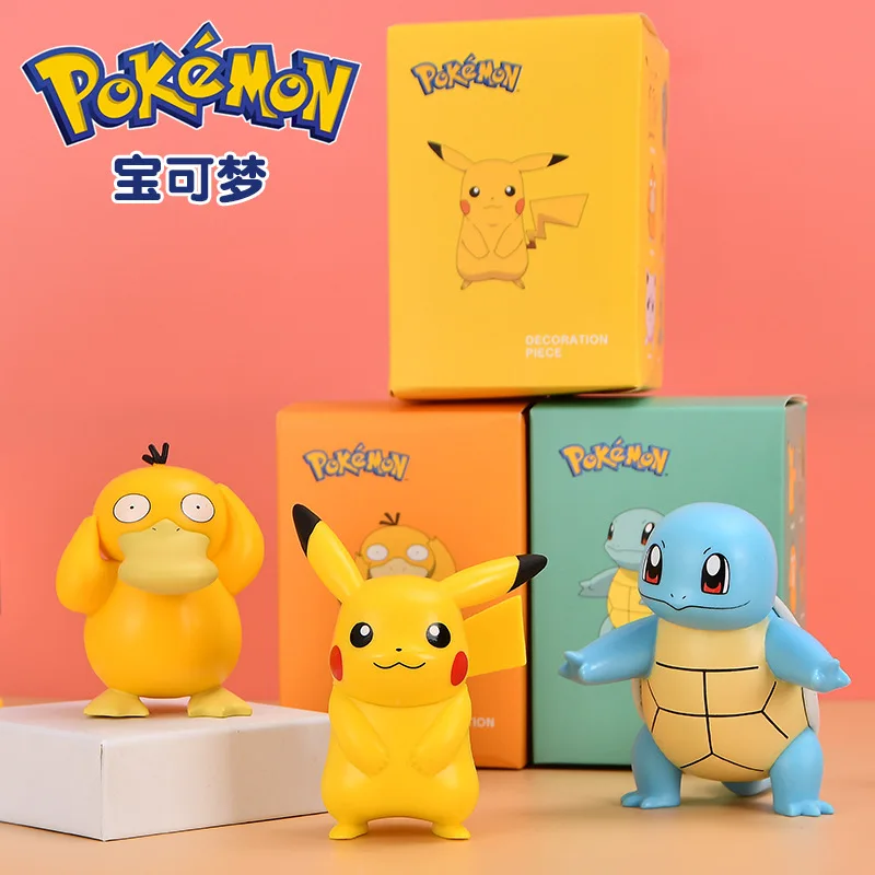 Japan Anime Pokemoned Figure Blind Box Standing Pikachu Bulbasaur Charmander Figures For Kdis Gift