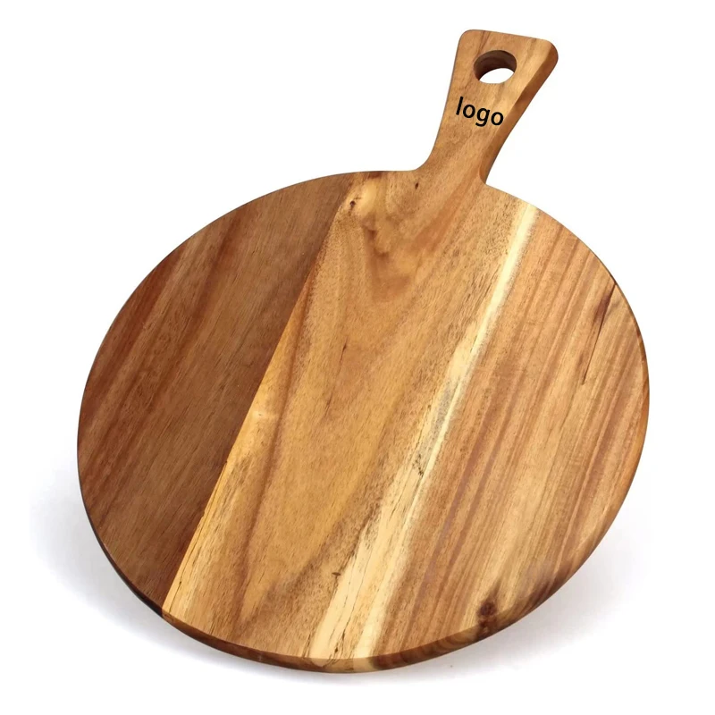 Wood Pizza Peel Cutting Board Cheese Paddle Board Bread and Crackers Platter for Serving and Minor Food Prepare