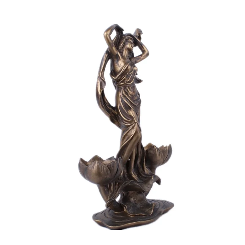 European style creative candlestick resin handicraft ornaments goddess candle holder