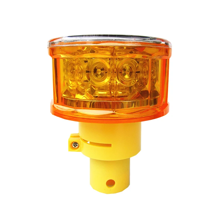 
highway road construction rechargeable rotational led blinker solar traffic barricade warning beacon light 